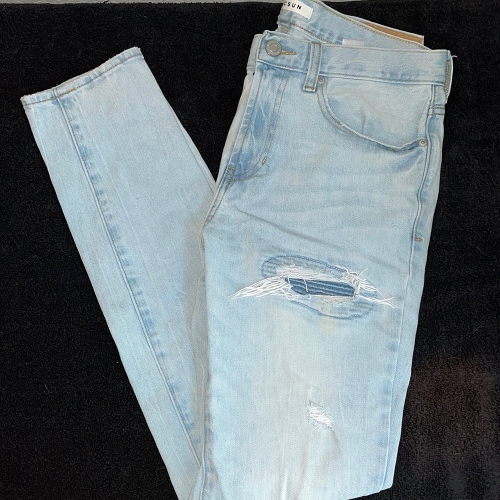 Pacsun stacked skinny, light blue wash 30x32